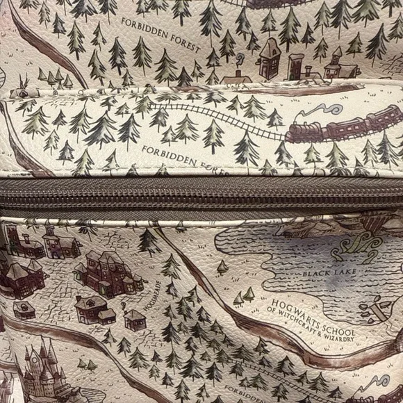 Loungefly Cream and Brown Harry Potter Backpack - Picture 2 of 4